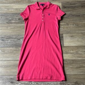 Ralph Lauren Polo Dress Sz S Pink Pony Cotton Country Club Preppy Y2K Barbie